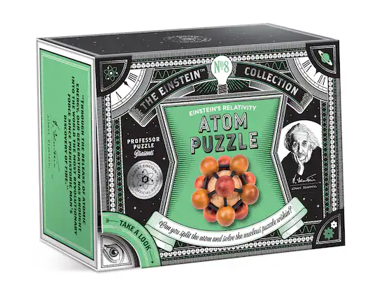 INTO FORCE THE ENERGY, Alhart A DISCOVERY SINCE WORLD OUR "THROUGH THE Kinstein, OF PREHISTORIC THEMOST ENERATION i FIRE. RELEASE : REVO HAS OF MAN'S ATOMIC LUTIONARY BROUGHT N8 EINSTEIN COLLECTION THE EINSTEIN'S RELATIVITY AT PROFESSOR PUZZLE PUZZLE Presents ALBERT EINSTEIN N. Mnei THE RANGE Alhert Kinnteis. HEOFFICIAL within? TAKE an you puzzle A split nucleus the atom and solve the LOOK