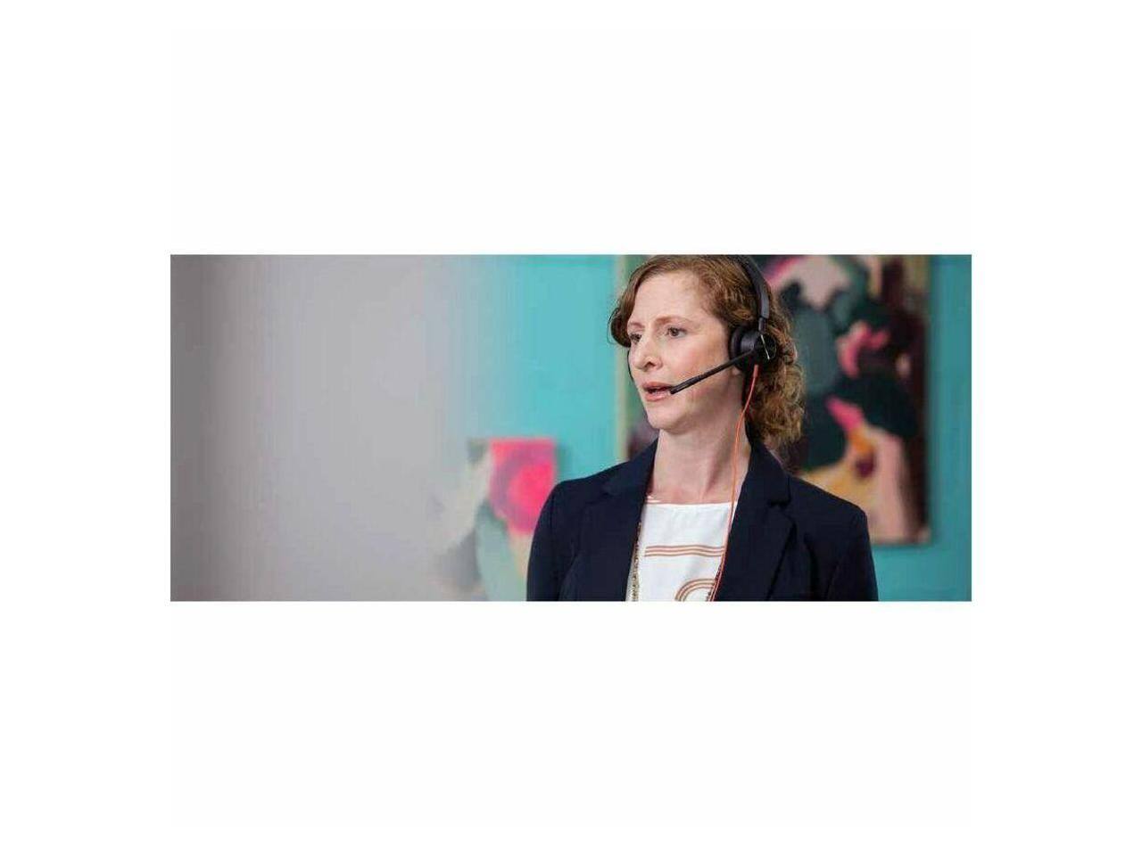 Alt View 1. HP - Poly Blackwire 3315 USB-C Headset + 3.5mm + USB-C/A Adapter - Mono - 7 ft - Omni Mic - Red.