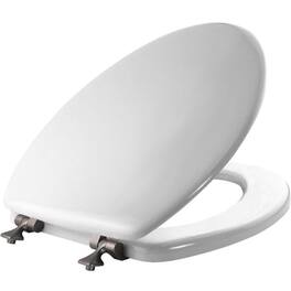 Mayfair by Bemis Edgewater Elongated Enameled Wood Toilet Seat - White