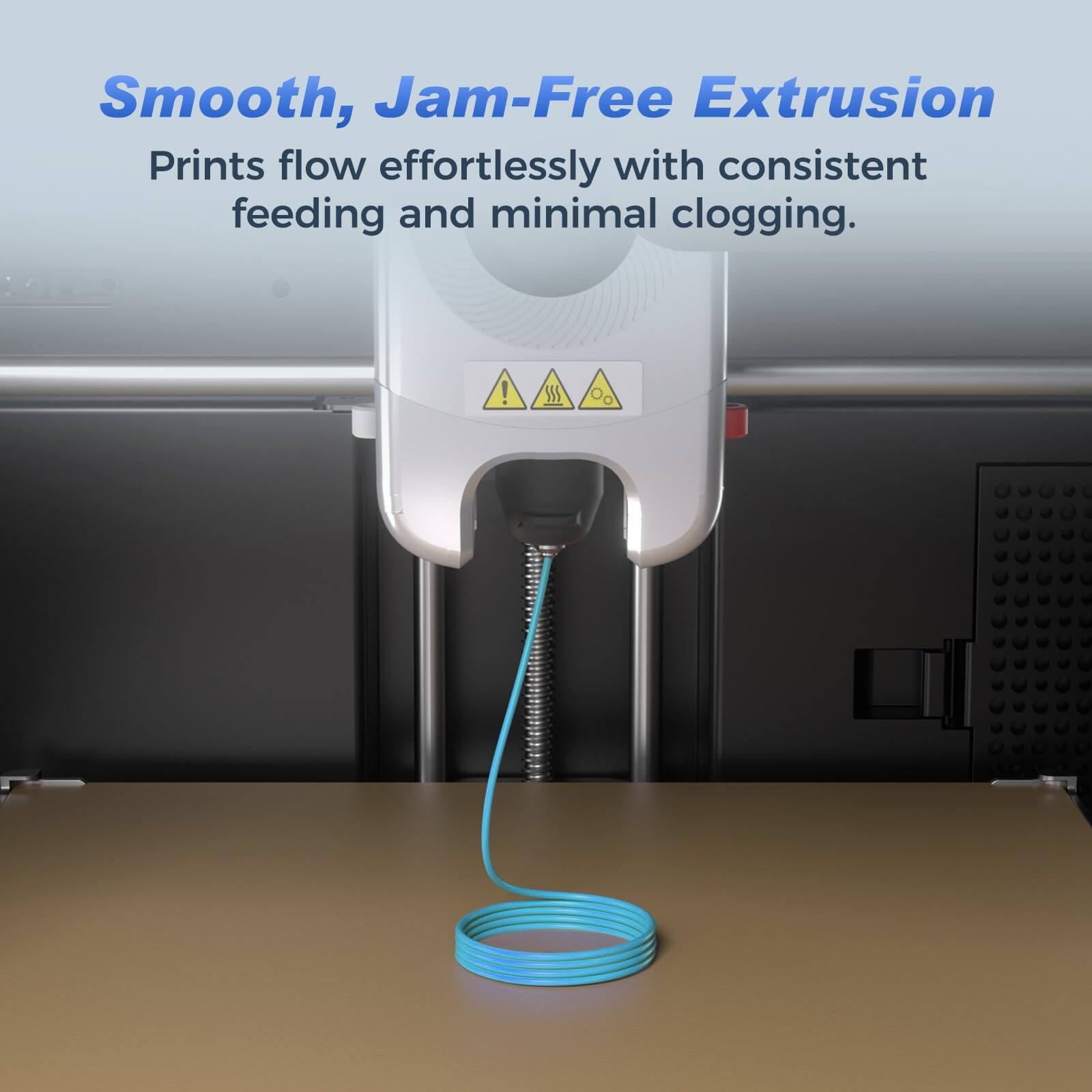 Smooth, Jam-Free Extrusion  
Prints flow effortlessly with consistent feeding and minimal clogging.