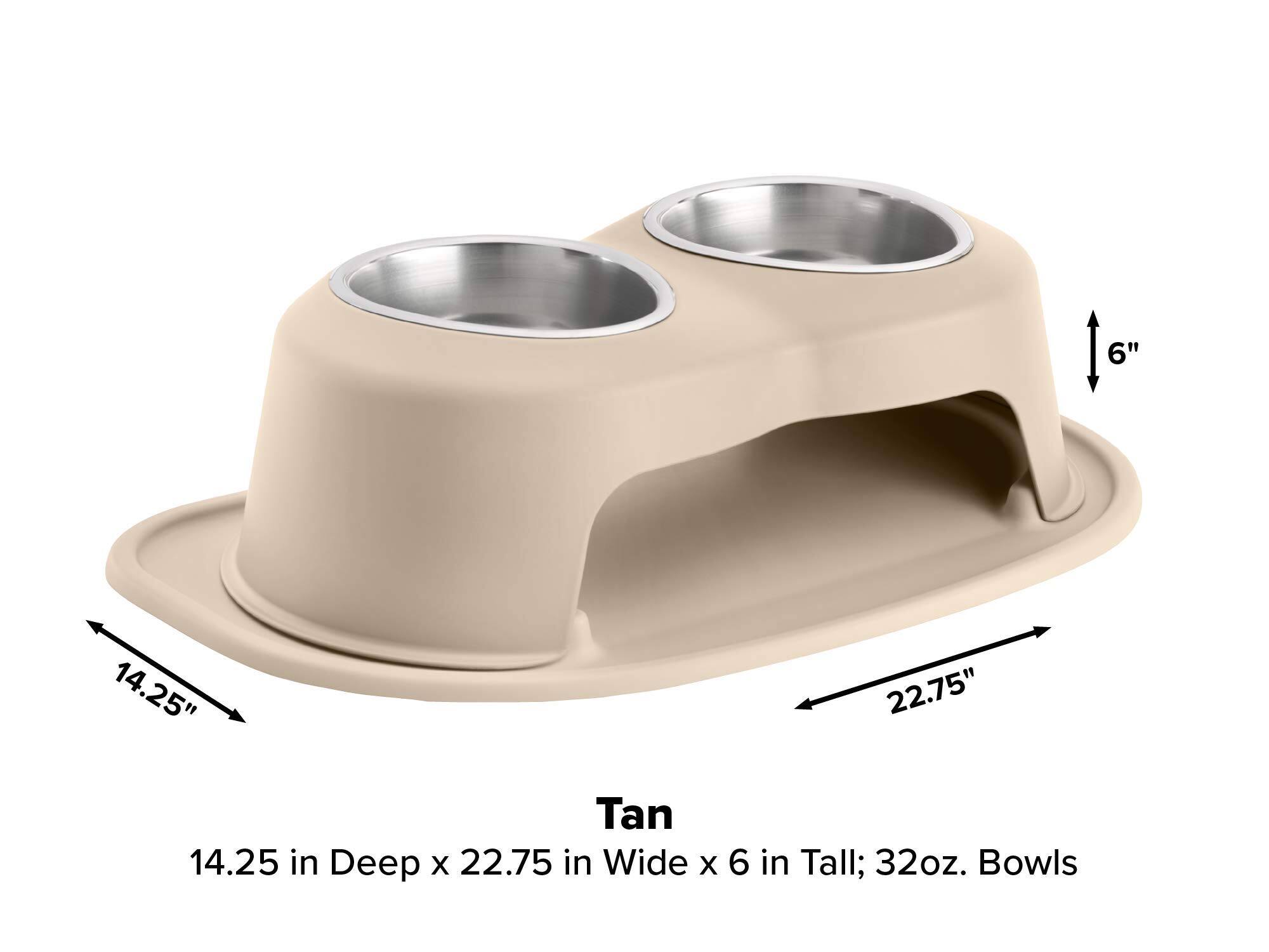 6"  
14.25"  
22.75"  
Tan 14.25 in Deep x 22.75 in Wide x 6 in Tall; 32oz. Bowls
