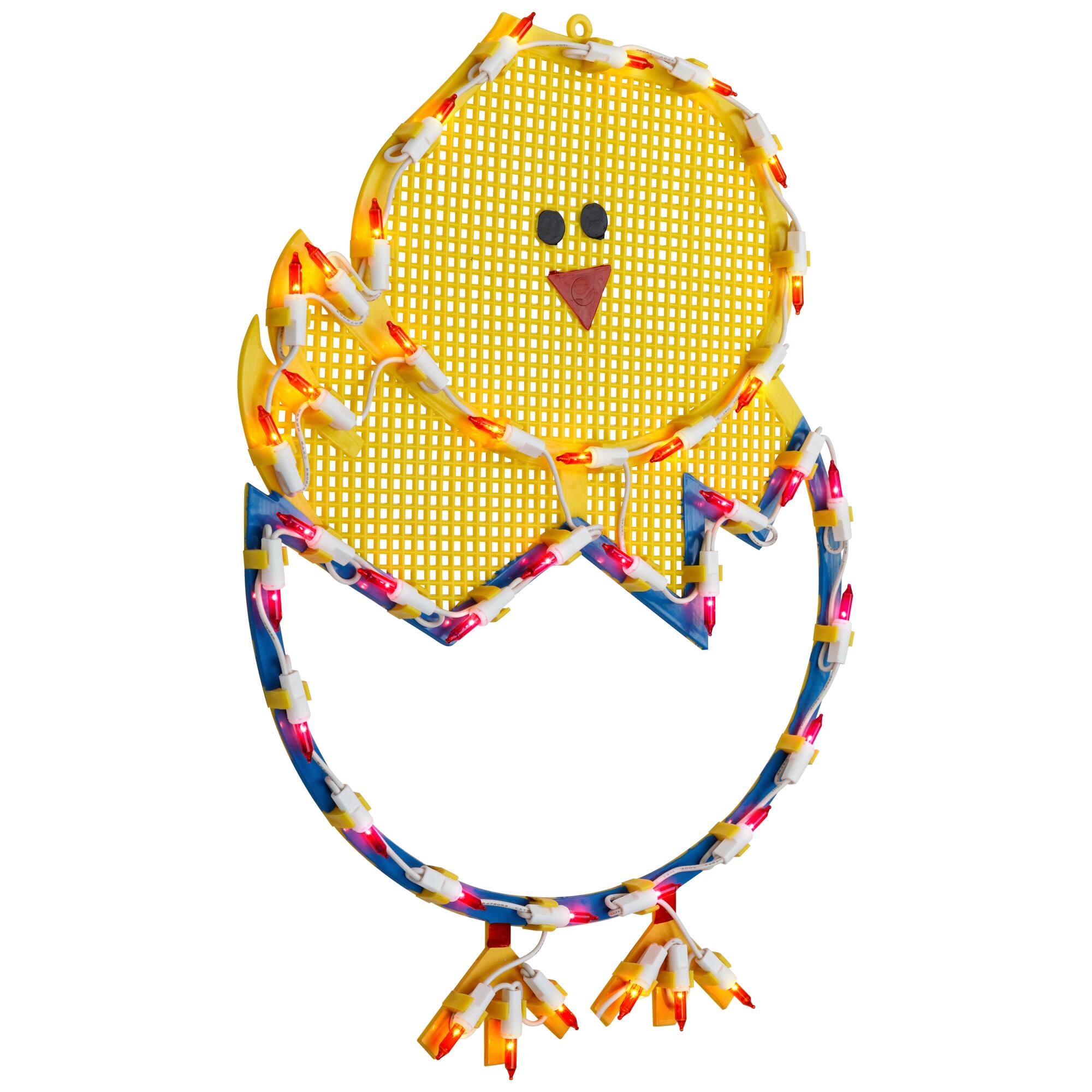 Alt View 3. Northlight - Lighted Hatching Baby Chick in Egg Easter Window Decoration - 17" - Yellow.