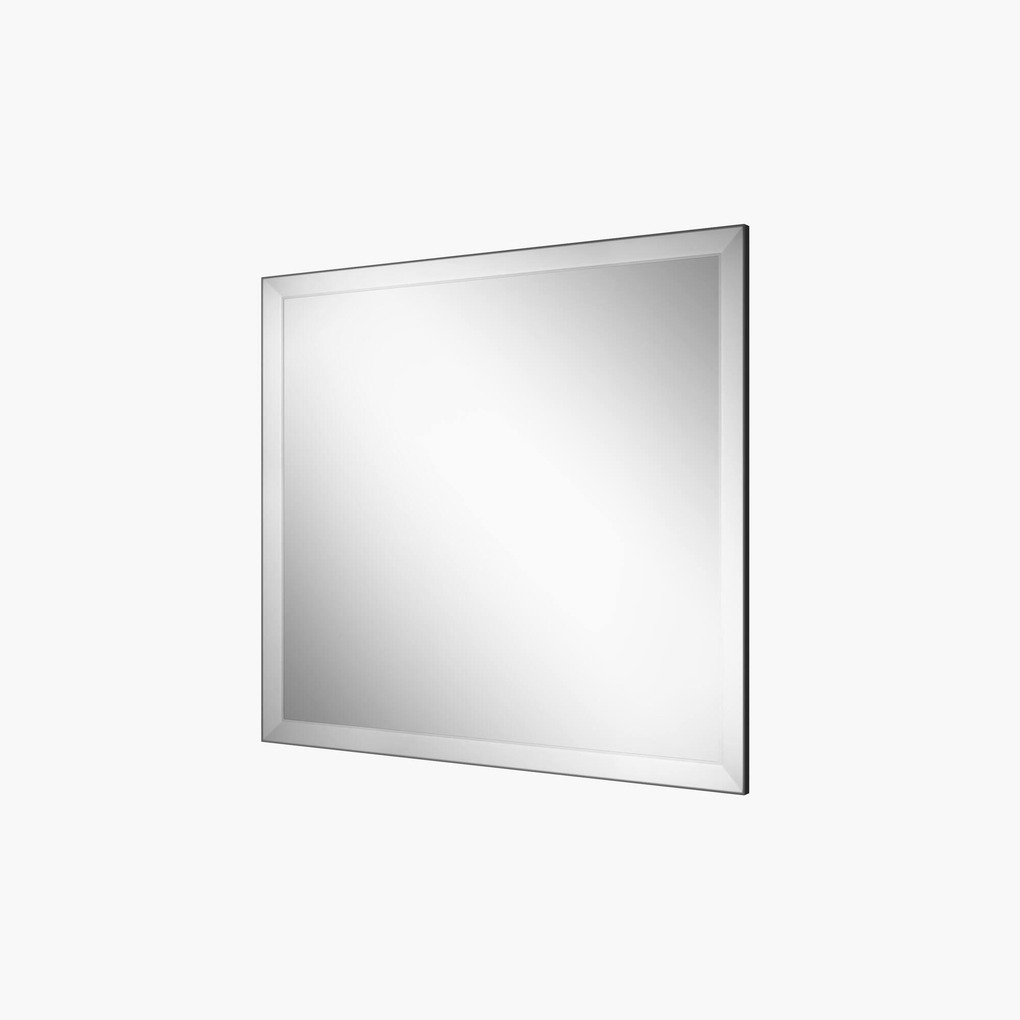 Alt View 1. Boyel Living - 36 in W x 40 in L Silver Rectangular Slanted Edge Aluminum Framed Wall Bathroom Vanity Mirror.