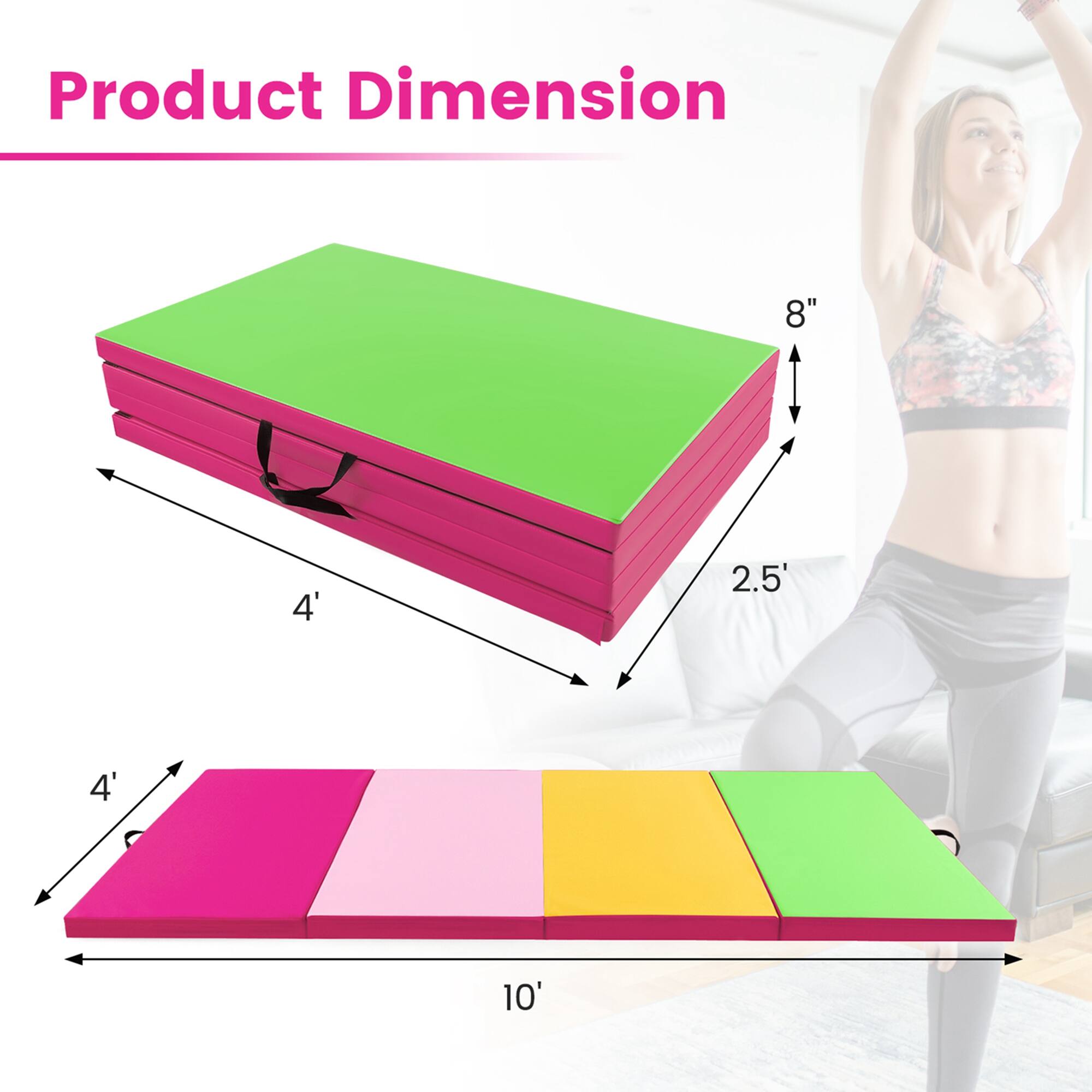 Product Dimension

8" x 4' x 2.5'  
4' x 10'