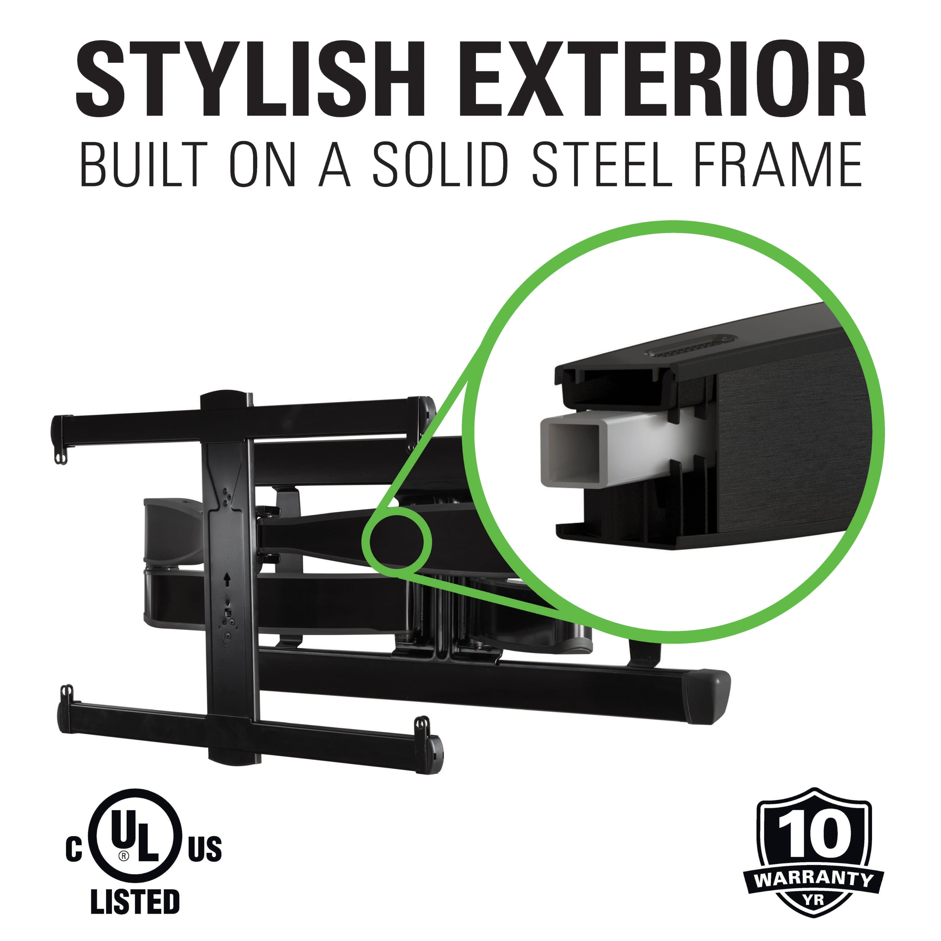 Stylish Exterior Built on a Solid Steel Frame. UL Listed. 10-Year Warranty.