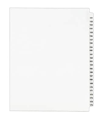 Avery - Legal Pre-Printed Paper Divider Collated Set, 151-175 Tabs, Style, Letter Size - White price history on PriceWatchPro