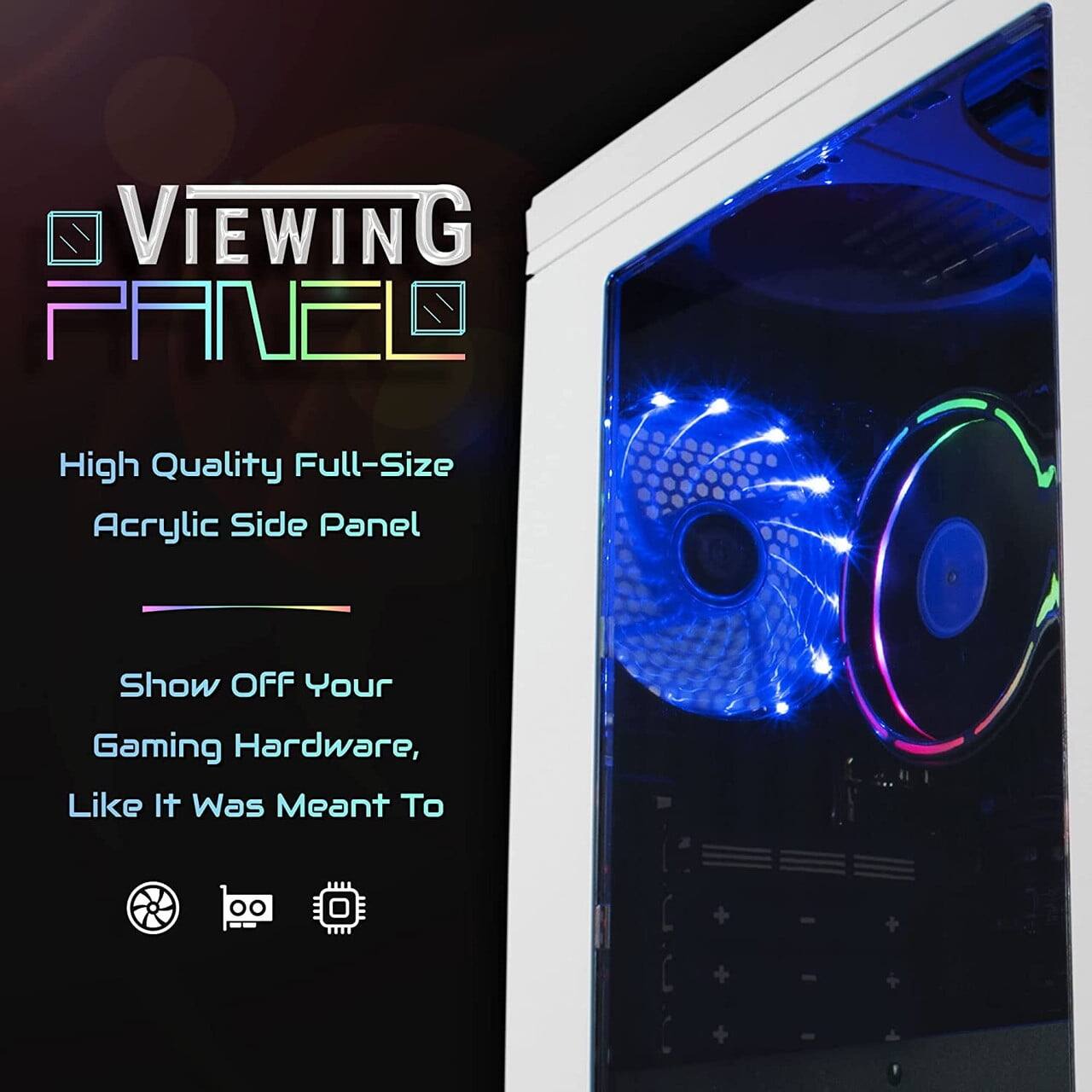 VIEWING PANEL

High Quality Full-Size Acrylic Side Panel

Show Off Your Gaming Hardware, Like It Was Meant To