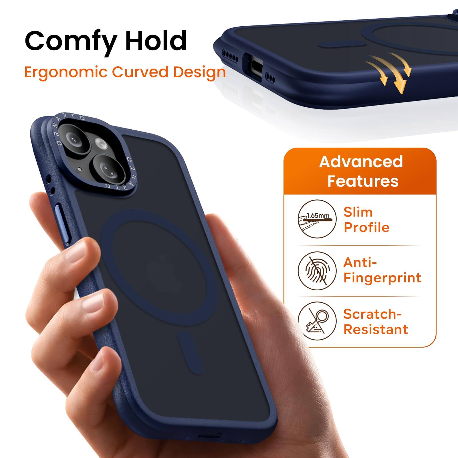 Comfy Hold  
Ergonomic Curved Design  

Advanced Features  
1.65mm Slim Profile  
Anti-Fingerprint  
Scratch-Resistant