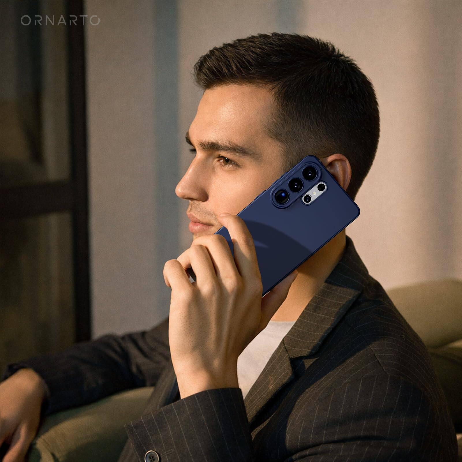 Alt View 6. Ornarto - ORNARTO for Samsung Galaxy S26 Ultra Case with MagSafe - Ultra Slim Anti-Scratch Matte Hard PC Cover, Dark Blue - Dark Blue.