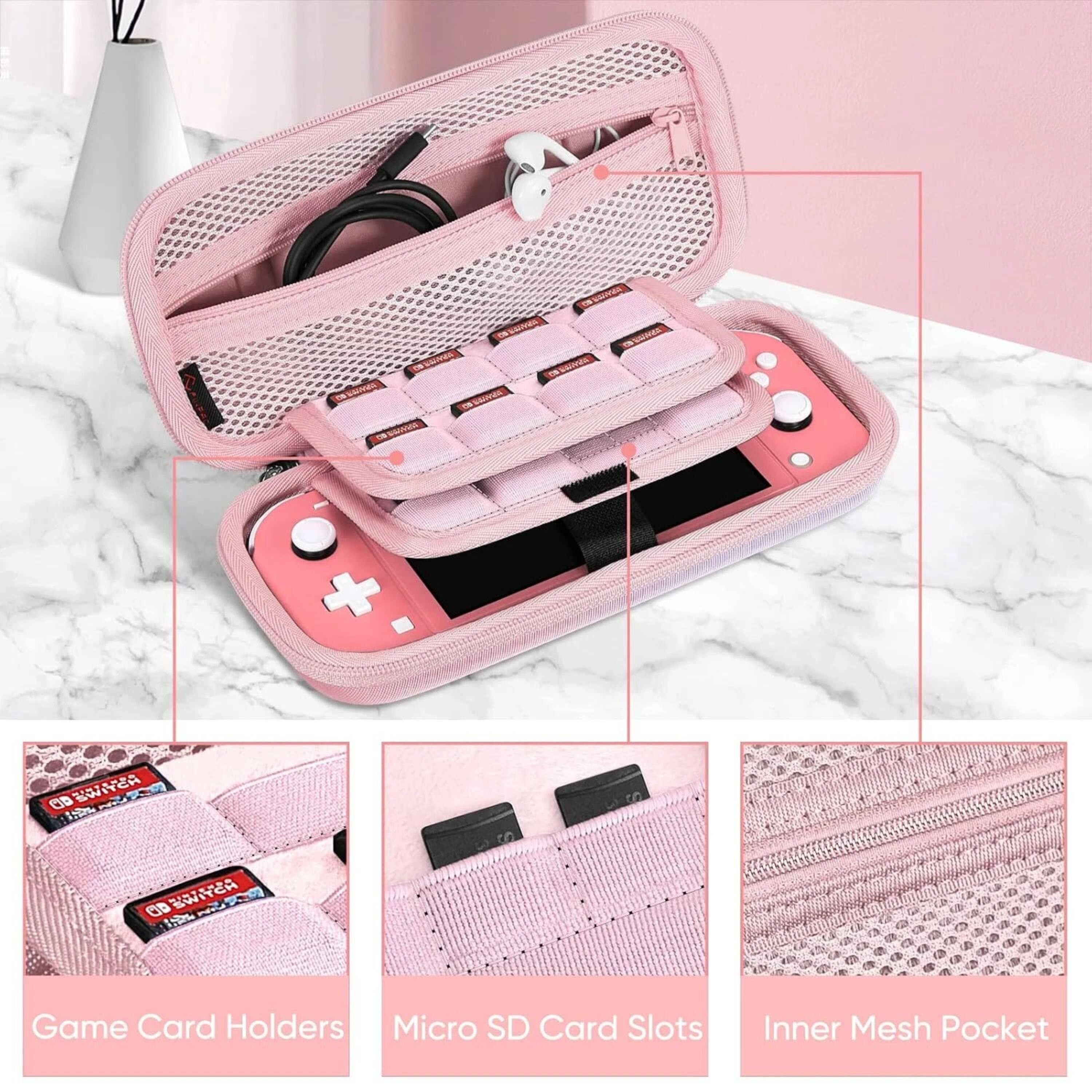 - Game Card Holders
- Micro SD Card Slots
- Inner Mesh Pocket