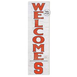 Jardine - Syracuse 10'' x 35'' Indoor/Outdoor Welcome Sign - Orange
