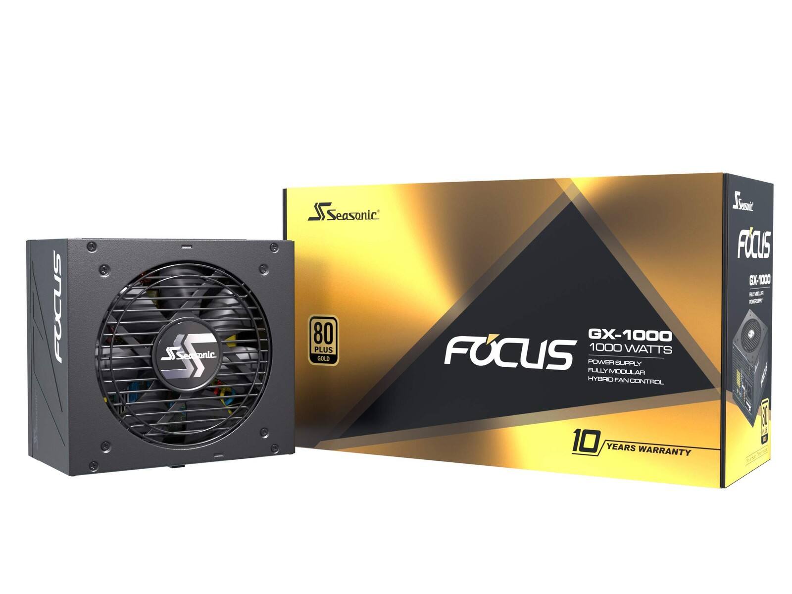 FUCUS S 72 Semonic Seasonic 80 PLUS GOLD GX-1000 FUCUS 1000 WATTS POWER SUPPLY FULLY MODULAR HYBRID FAN CONTROL 10 YEARS WARRANTY FCUS GX 6X-1000