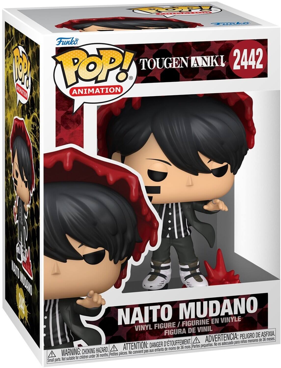 Funko POP! ANIMATION  
TOUGEN ANKI 2442  
NAITO MUDANO  
VINYL FIGURE / FIGURINE EN VINYLE / FIGURA DE VINIL  
WARNING: CHOKING HAZARD. Small parts. Not suitable for children under 36 months.  
ADVERTENCIA: PEIGRO DE ASFIXIA. D'ETOUFFEMENT.  
ATTENTION: DANGER D'ETOUFFEMENT.