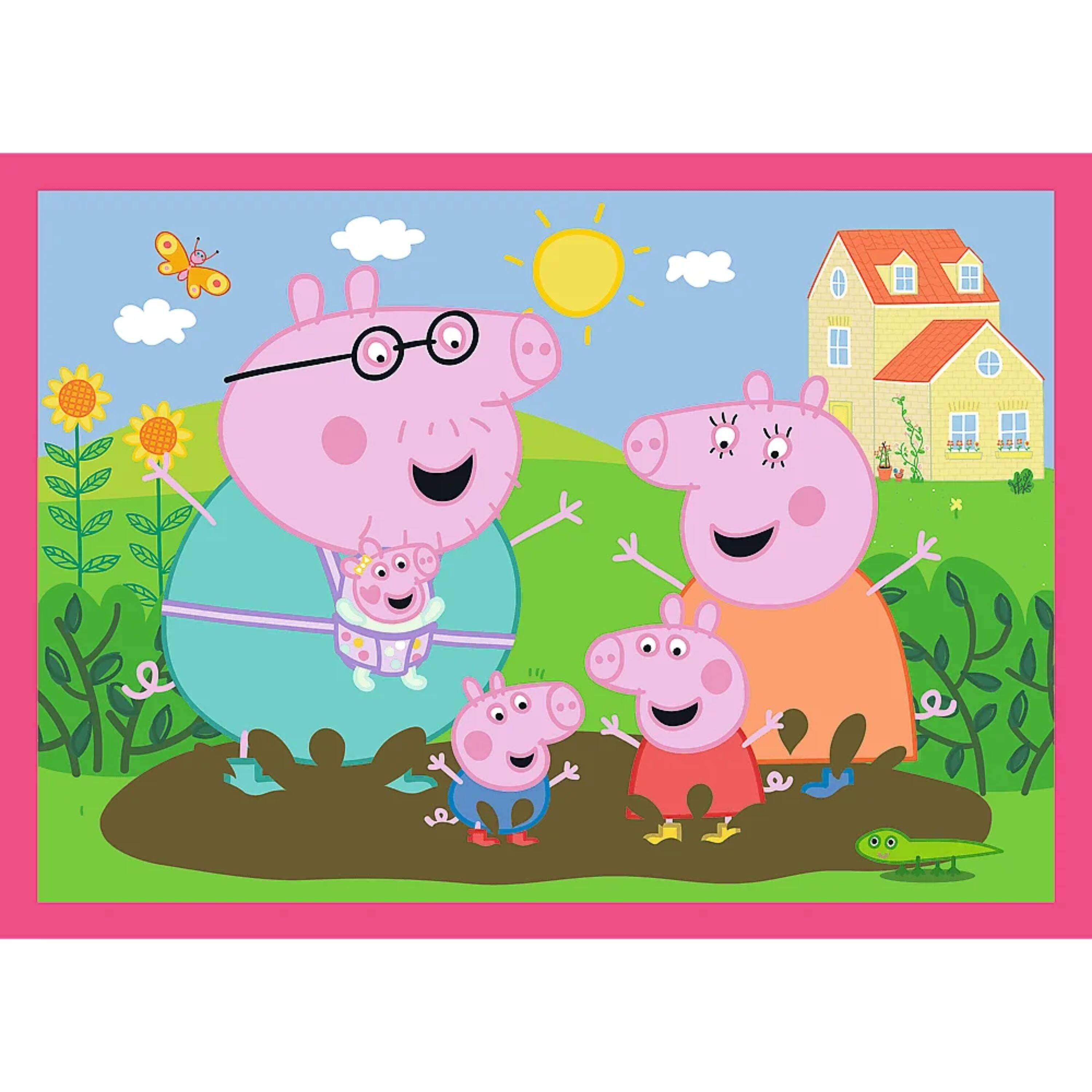 Alt View 3. Trefl - Trefl 4 in 1 (12, 20, 24 & 15 Piece) Jigsaw Puzzle - Peppa Pig Loves Adventures.
