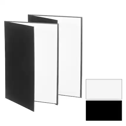 Front. Unique Bargains - 2pcs 11"x8" 2-in-1 Foldable Reflector Cardboard for Still Life/Product/Food Photo - Black.