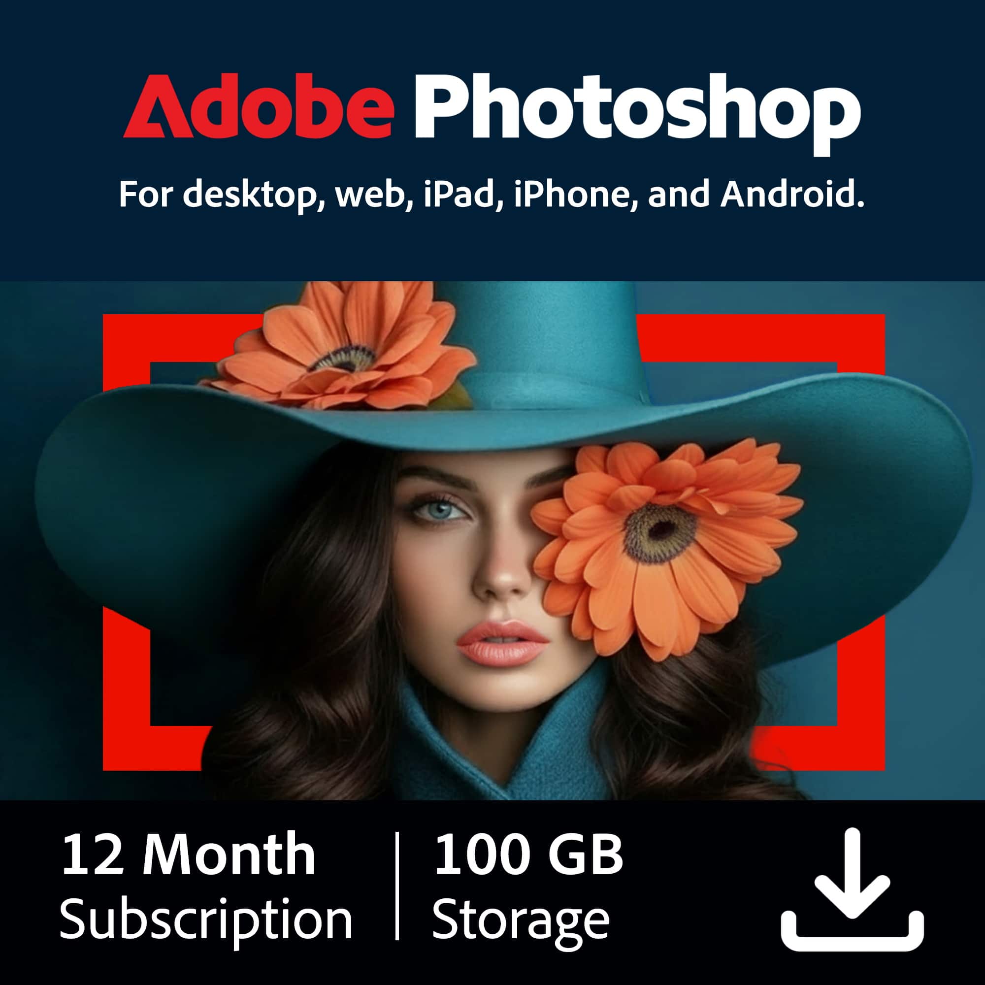 Adobe - Photoshop (1-Year Subscription) - Mac OS, Windows [Digital]
