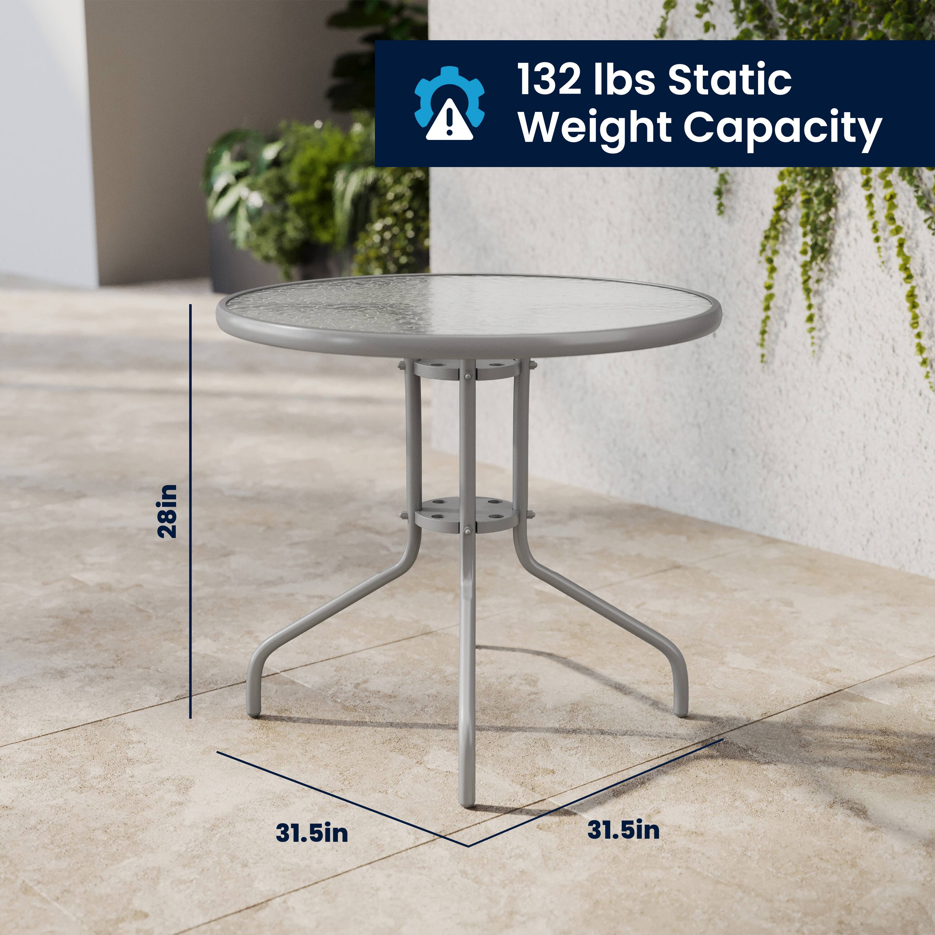 132 lbs Static Weight Capacity  
28in  
31.5in  
31.5in