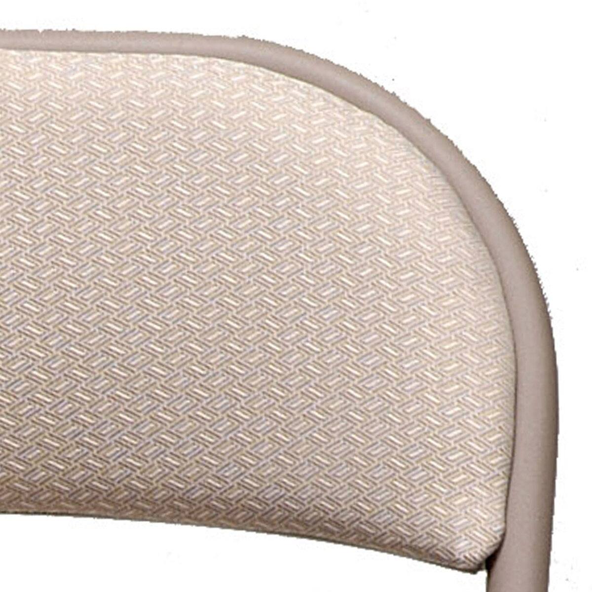 Alt View 5. MECO - MECO Sudden Comfort Deluxe Metal Fabric Padded Folding Chair, Sand Tan (4 Pack) - Grey.