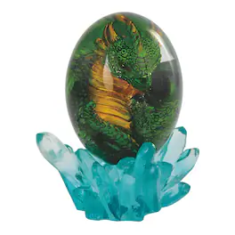 FC Design - 5"H Dragon in Arcylic Egg Faux Crystal Figurine Statue Office Desk Tabletop Medieval Gaming Home Decor Gift - Multi-Color