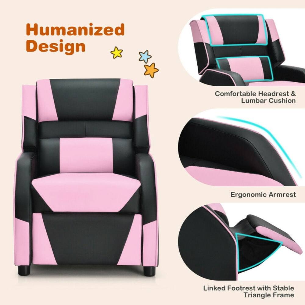 Humanized Design  
Comfortable Headrest & Lumbar Cushion  
Ergonomic Armrest  
Linked Footrest with Stable Triangle Frame