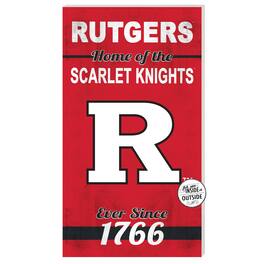 Jardine - Rutgers Scarlet Knights 11" x 20" Indoor/Outdoor Home Of The Sign - Red
