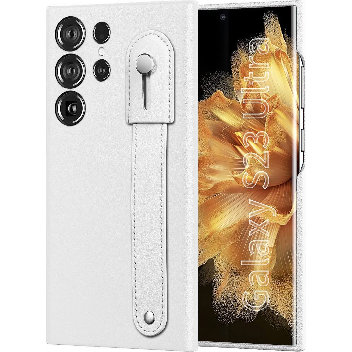 Alt View 11. SaharaCase - FingerGrip Series Case for Samsung Galaxy S23 Ultra - White.