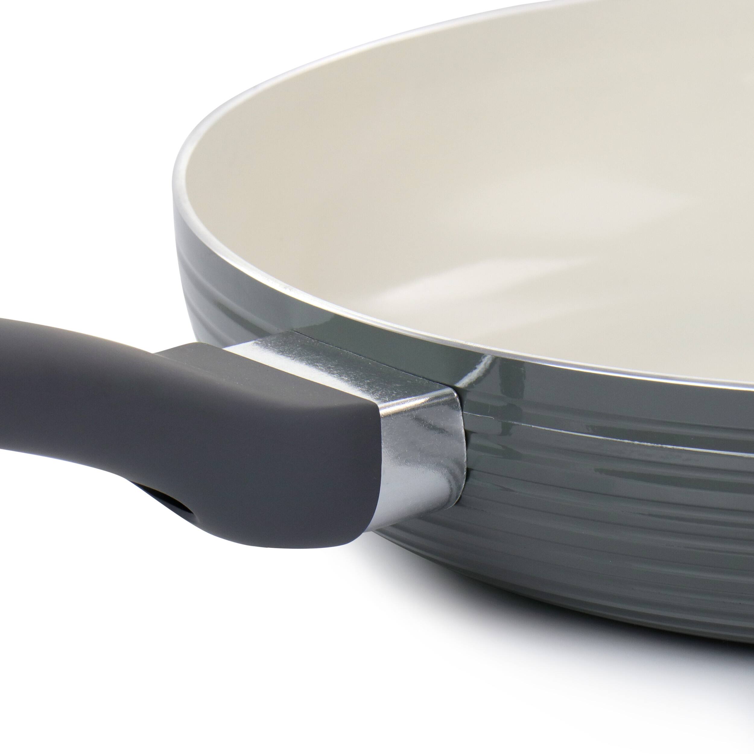 Alt View 2. Oster - Oster Ridge Valley 12 Inch Aluminum Nonstick Frying Pan in Grey - Gray.