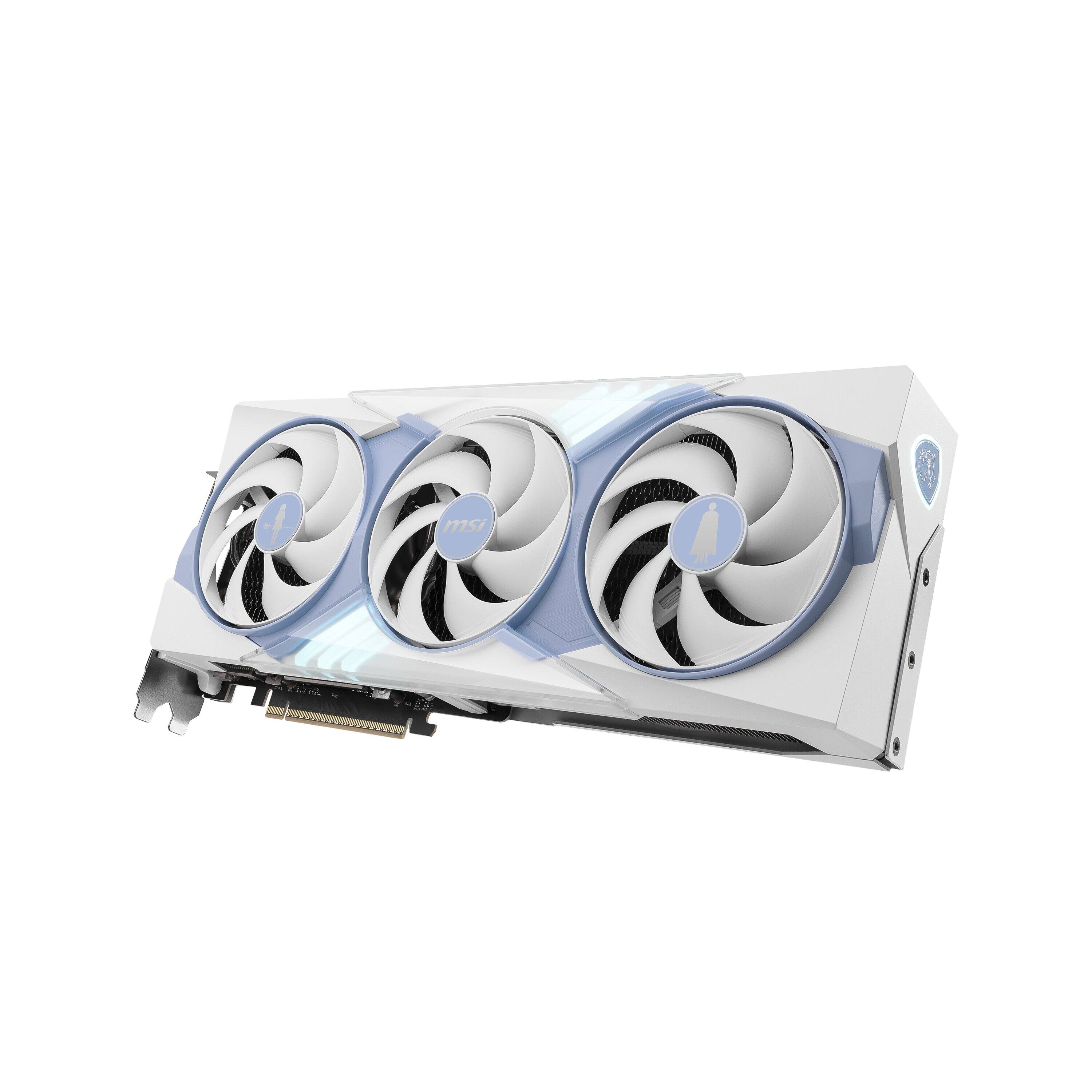 Alt View 2. MSI - NVIDIA GeForce RTX 5070 Ti 16G FRIEREN EDITION OC GDDR7 PCI Express Gen 5 Graphics Card - White.