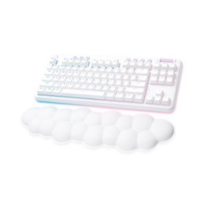 Logitech - G715 Aurora Collection TKL Wireless Mechanical Tactile Switch Gaming Keyboard for PC/Mac with Palm Rest Included - White Mist