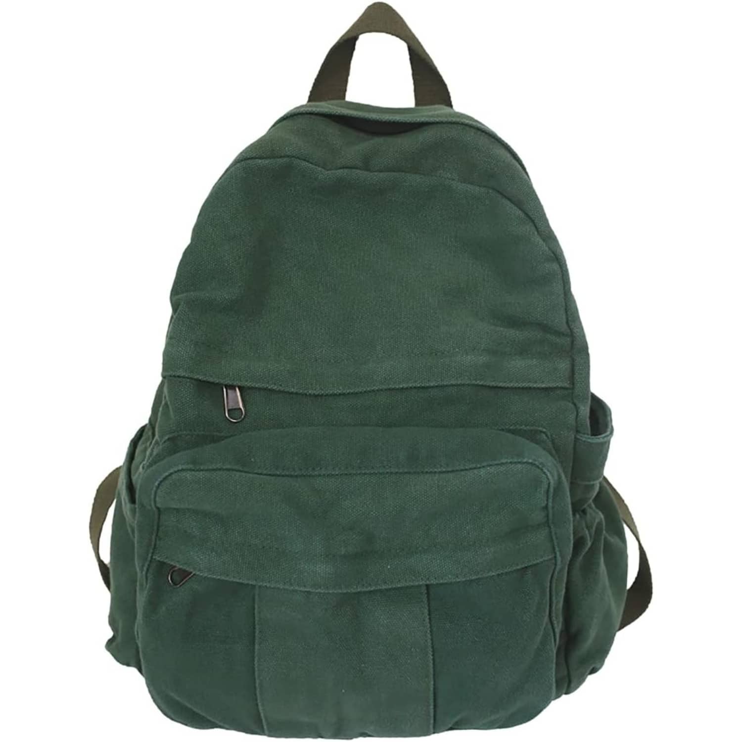 ZUQIETA - Vintage Canvas Backpack for Women - Laptop Bag for School & Travel - Green