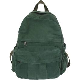 ZUQIETA - Vintage Canvas Backpack for Women - Laptop Bag for School & Travel - Green