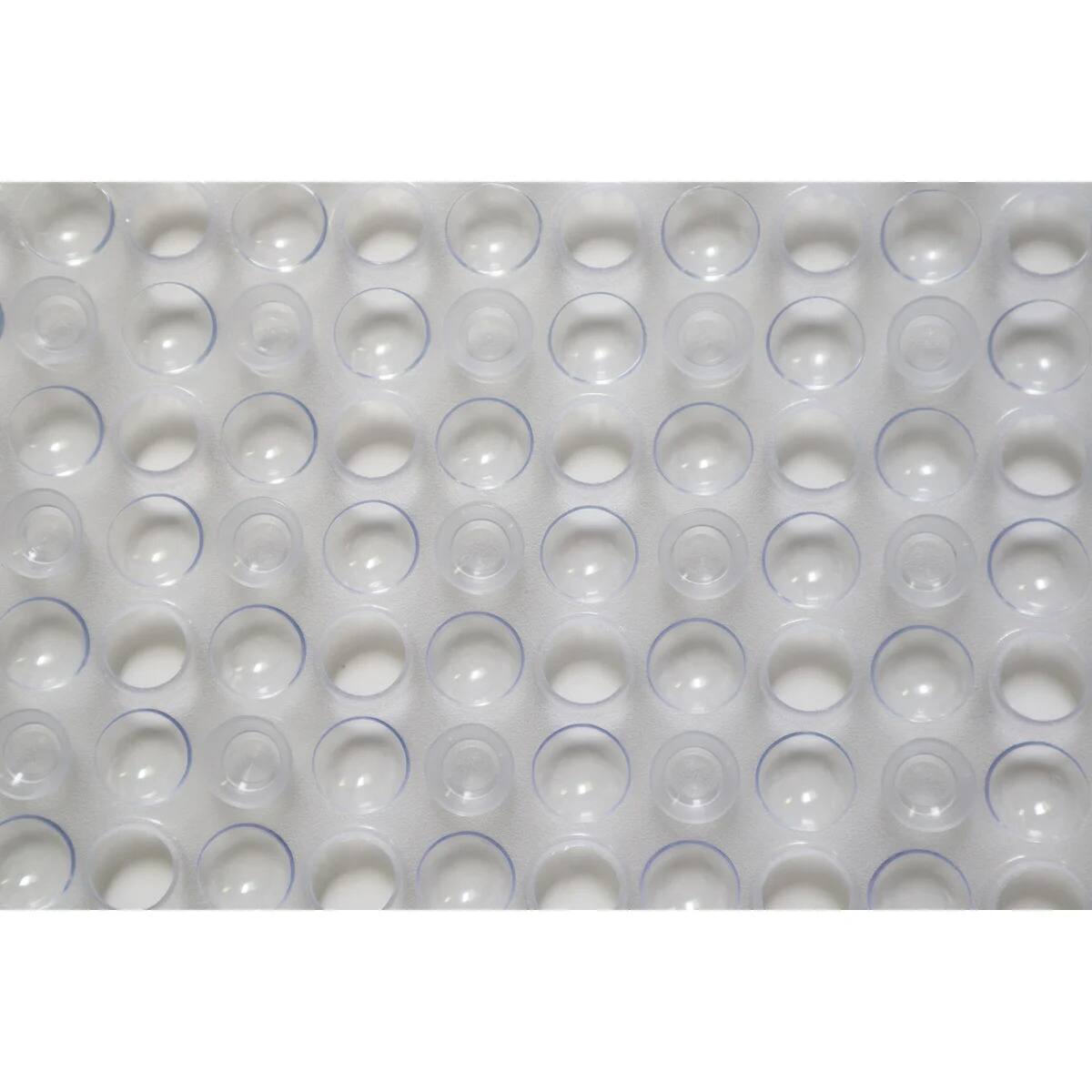 Left. J&V TEXTILES - 30"x15" - Clear PVC Bubble Bathtub Mat - Clear.