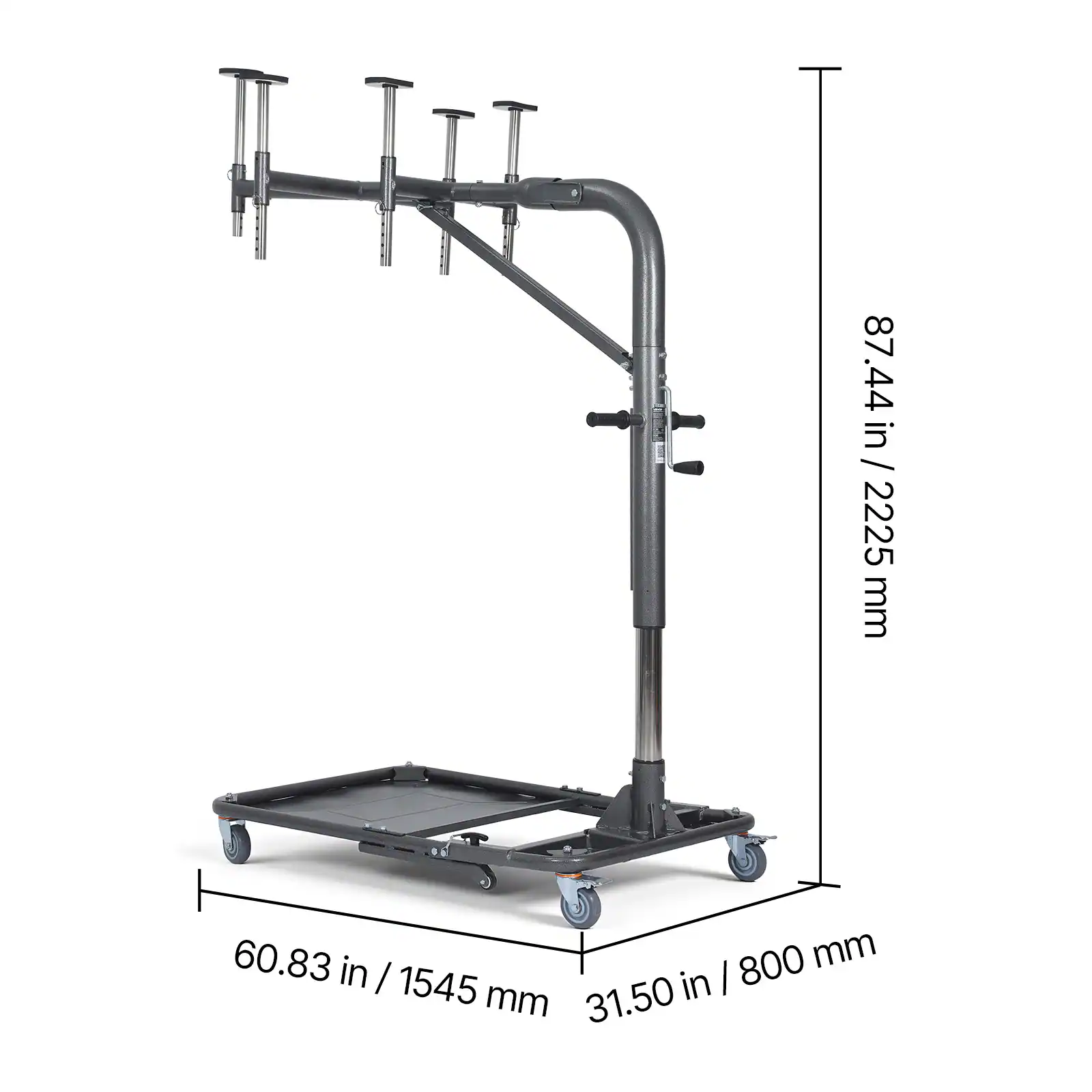 87.44 in / 2225 mm  
60.83 in / 1545 mm  
31.50 in / 800 mm