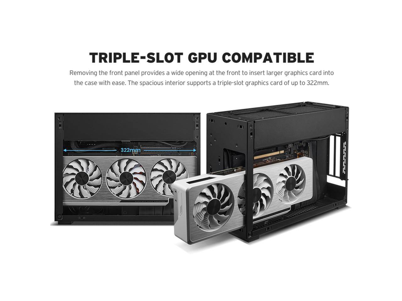Lian Li A4 H2OX5 Mini ITX PC Case, Triple Slot Mount GPU, Aluminum