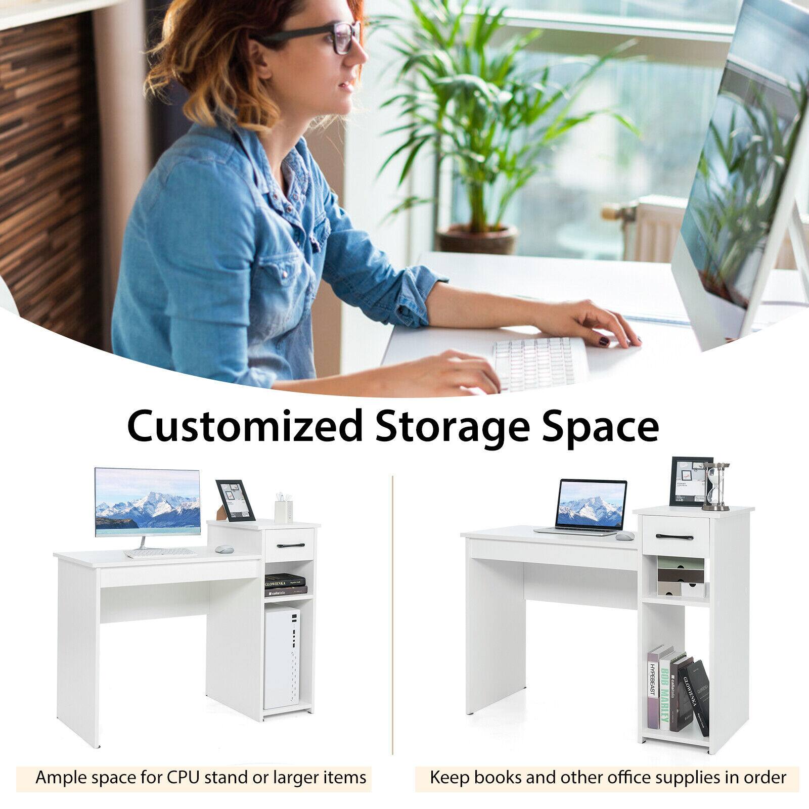 Customized Storage Space

Ample space for CPU stand or larger items

Keep books and other office supplies in order