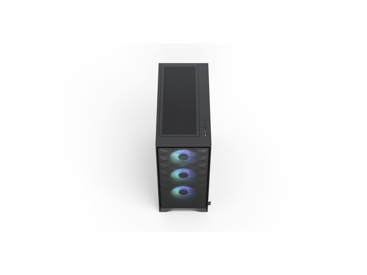 Alt View 9. Fractal Design - Fractal Design Pop 2 Air Black RGB - Tempered Glass - Mesh Front - 3 RGB Fans - Spacious ATX/mATX/ITX Case - Black.