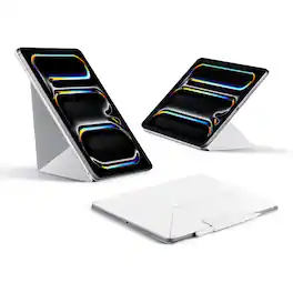 Pitaka - iPad Air 11" M4/M3/M2 & ipad Pro 11" 1st–4th Gen Magnetic Case, Portrait/Landscape Stand with 4 Angles - White