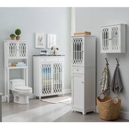 Kings Brand Furniture - – Newberry Free Standing Bathroom Storage Cabinet - White