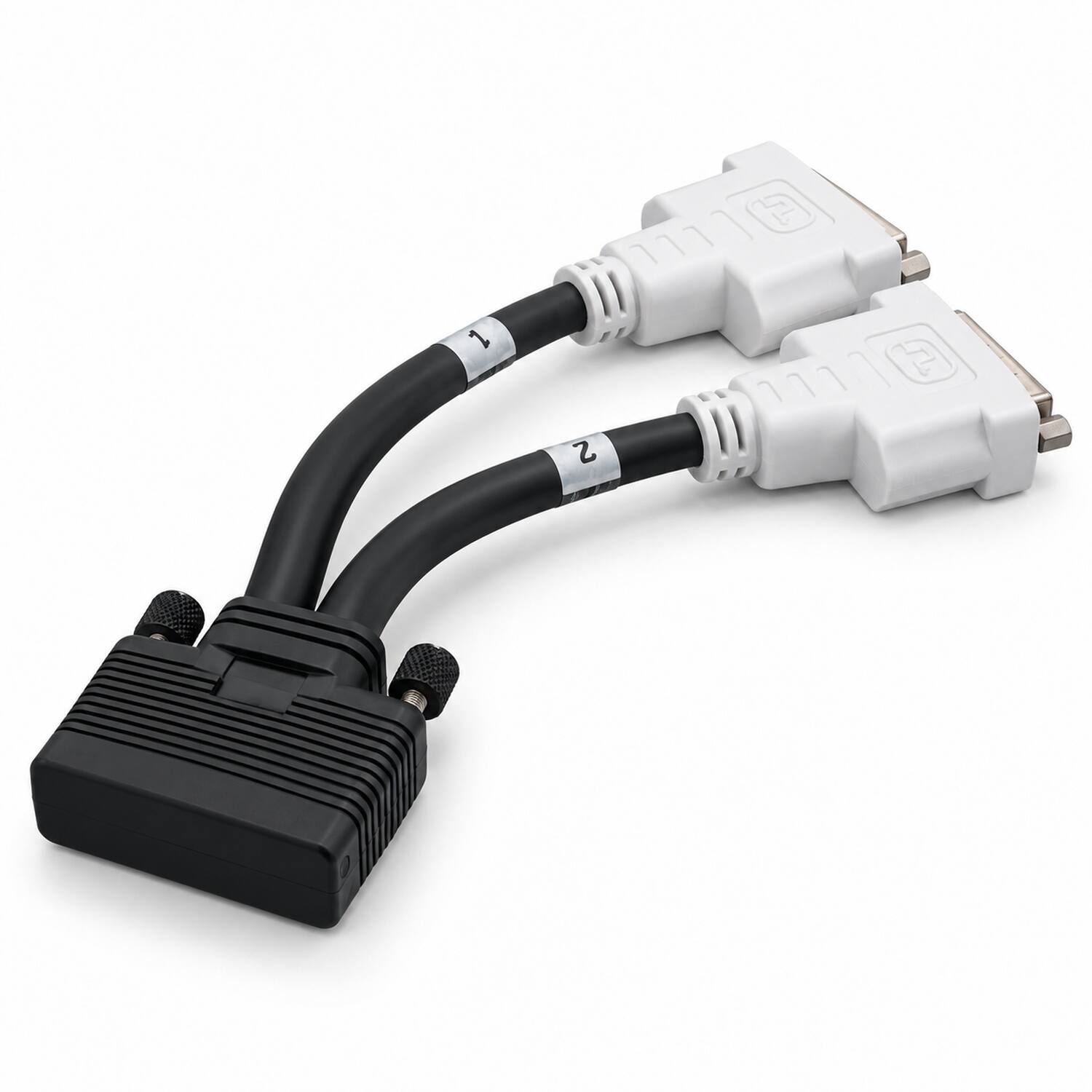 Angle. Sanoxy - 8in DMS-59 to DVI-I Dual Link Splitter Cable - Multi.