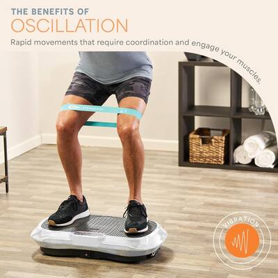 Lifepro Waver Vibration Plate Body Exercise Workout Equipment Machine Set, White Lifepro Waver Vibration Plate Body Exercise Workout Equipment Machine Set, White