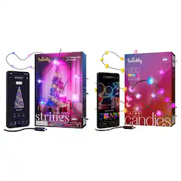 Twinkly - 4-in-1 Indoor Winter Wonderland Lighting Bundle w/ 200L 8MM Twinkle Lights 4-Pack (2 Stars + 2 Pearls) - Multicolor