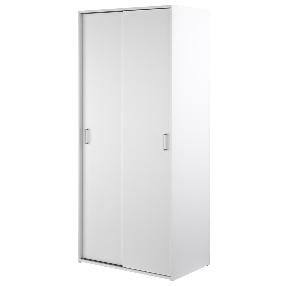 Left. Tvilum - Space Wardrobe with 2 Sliding Doors - White.
