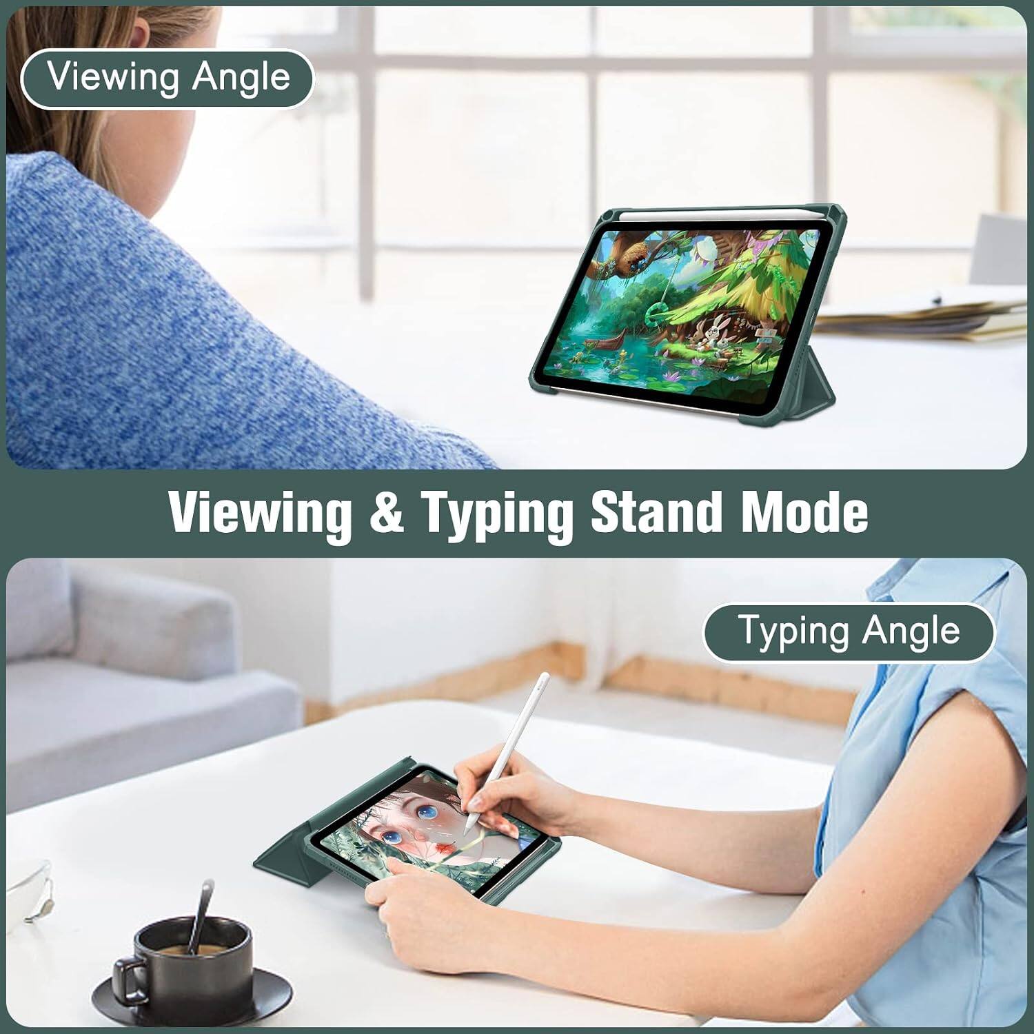 Viewing Angle  
Viewing & Typing Stand Mode  
Typing Angle