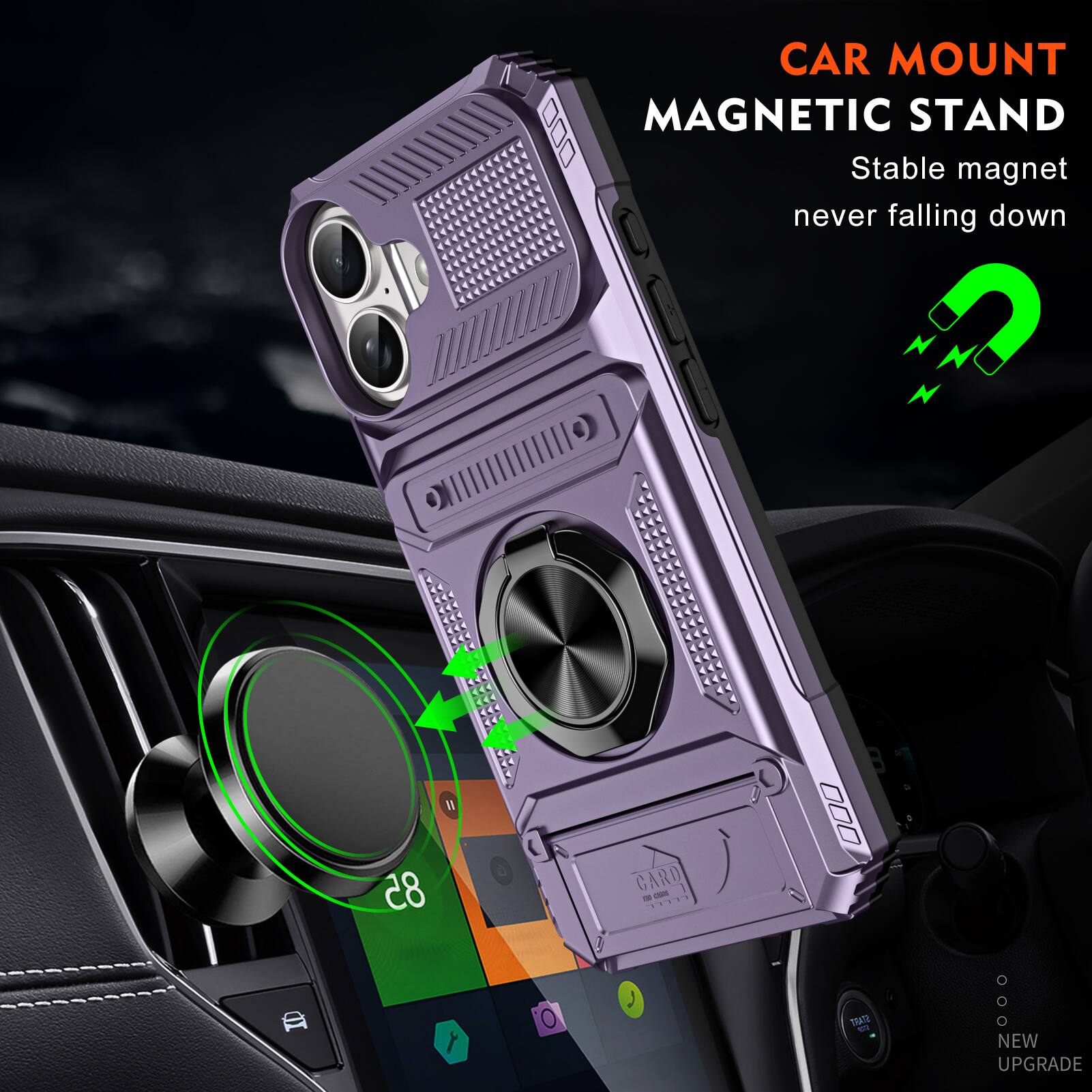 CAR MOUNT MAGNETIC STAND  
Stable magnet never falling down  
NEW UPGRADE