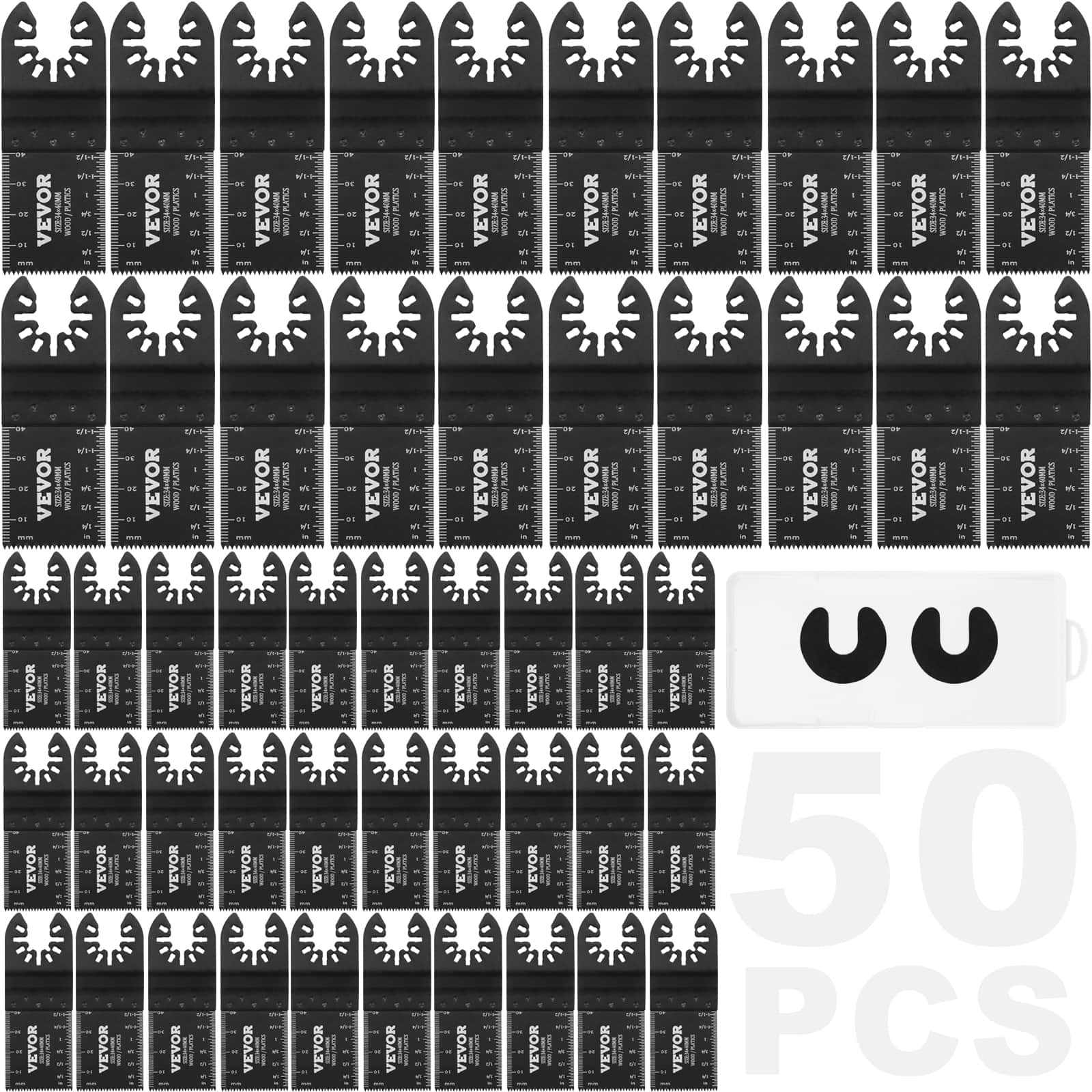 VEVOR - 50PCS Oscillating Saw Blades, Universal Quick Release Oscillating Saw Blades - Black price history on PriceWatchPro