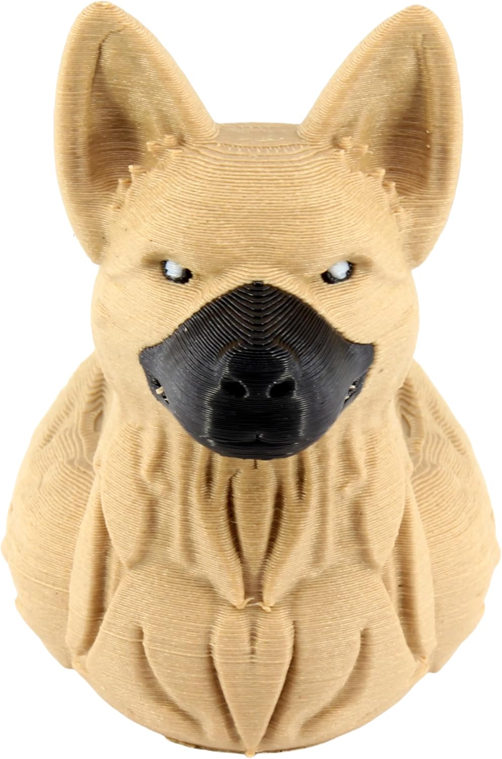 Angle. JuzToys - German Shepherd Duck Figurine, 4x4 Ducking, Fun Car Dashboard Accessory, Unique Dog Figure Ducks for Cars by PowerTRC - Brown.
