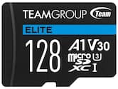 Team Group - 128GB Elite microSDXC U3 V30 A1 4K UHD Card with Adapter, 100MB/s (TEAUSDX128GIV30A103)