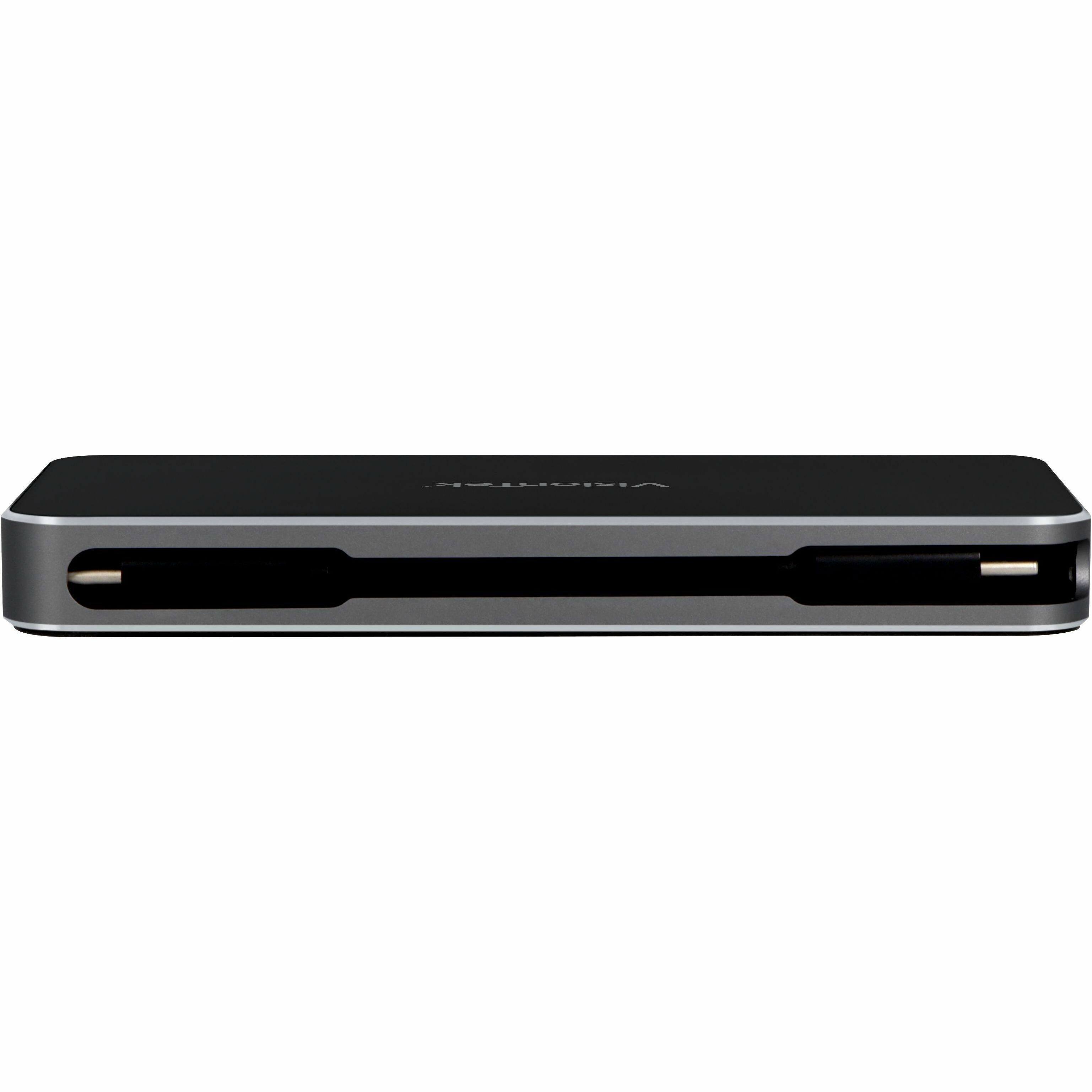 Alt View 8. Visiontek - VisionTek VT400 - Dual Display USB-C Docking Station with Power Passthrough - for Notebook - 100 W - USB Type C - 2.