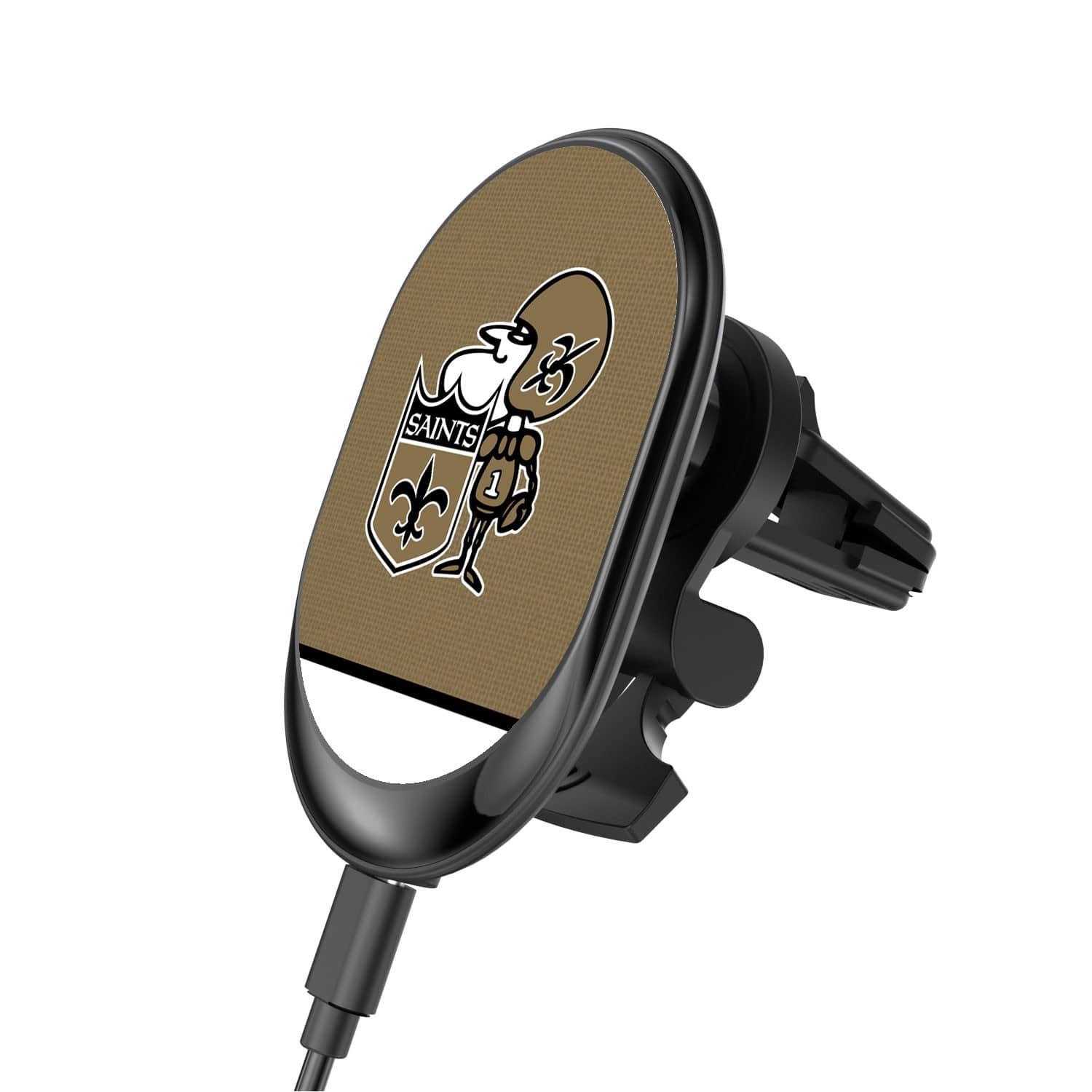 Keyscaper - New Orleans Saints Throwback Wireless Magnetic Car Charger - Multicolor