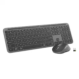 Logitech - Refurbished Excellent - MK955 Signature Slim Wireless Keyboard and Mouse Combo - Graphite